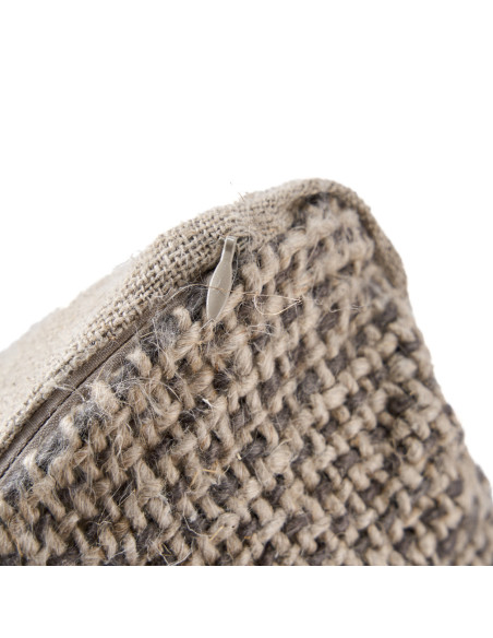 Housse de coussin en lin grain? - Noir naturelBazar Bizar