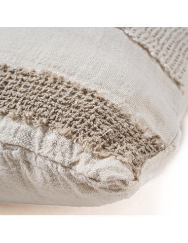 Housse de coussin en lin naturel - Blanc naturelBazar Bizar