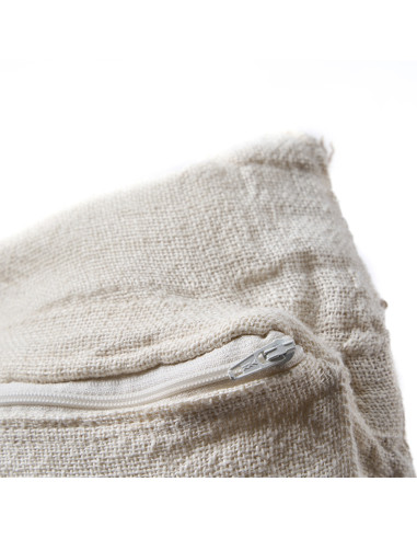 Housse de coussin en lin naturel - Blanc naturelBazar Bizar