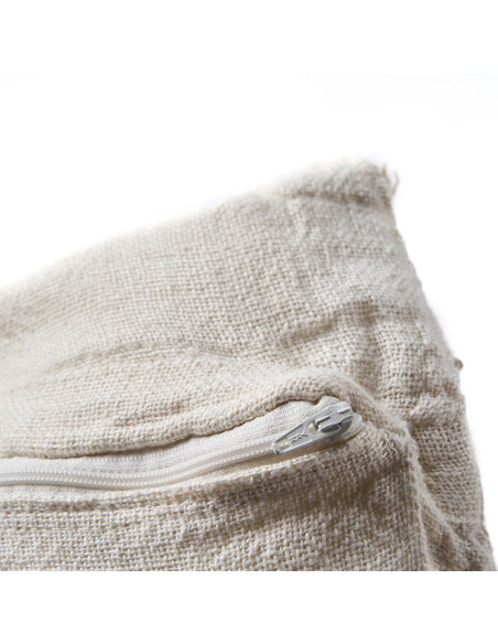 Housse de coussin en lin naturel - Blanc naturelBazar Bizar