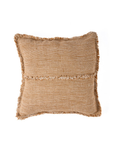 Housse de coussin ? franges Sahara - Marron naturel - 50x50Bazar Bizar