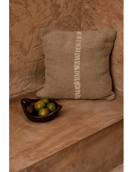 Housse de coussin ? points de lin - Blanc naturelBazar Bizar