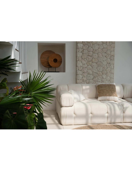 Housse de coussin en raphia naturelBazar Bizar