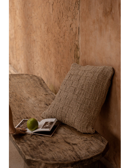 Housse de coussin en lin Damier - NaturelBazar Bizar