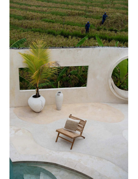 Housse de coussin en raphia naturelBazar Bizar