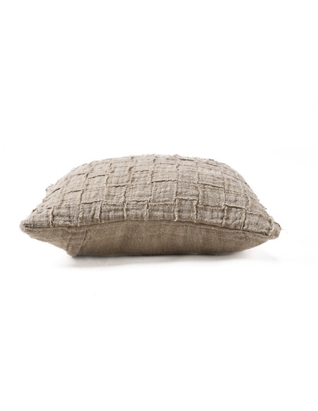 Housse de coussin en lin Damier - NaturelBazar Bizar