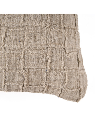 Housse de coussin en lin Damier - NaturelBazar Bizar