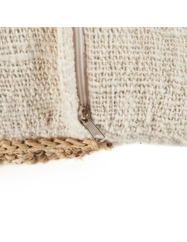 Housse de coussin en raphia naturelBazar Bizar