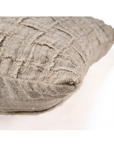 Housse de coussin en lin Damier - NaturelBazar Bizar