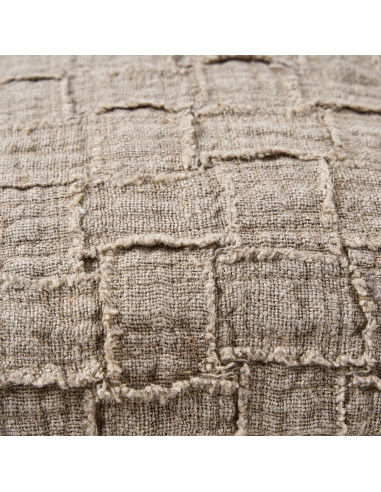 Housse de coussin en lin Damier - NaturelBazar Bizar
