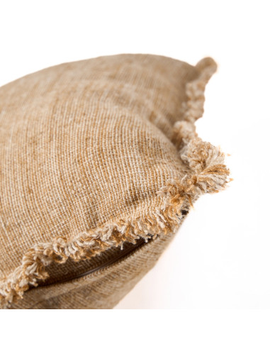 Housse de coussin ? franges Sahara - Marron naturel - 50x50Bazar Bizar