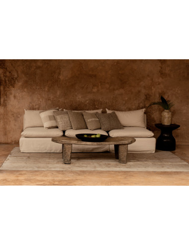 Housse de coussin en lin Damier - NaturelBazar Bizar