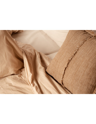 Housse de coussin ? franges Sahara - Marron naturel - 50x50Bazar Bizar