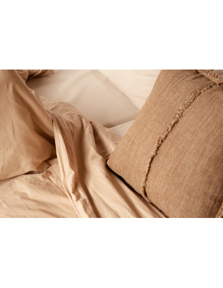 Housse de coussin ? franges Sahara - Marron naturel - 50x50Bazar Bizar