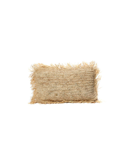 Housse de coussin rectangulaire en raphia naturel - 30 x 50Bazar Bizar