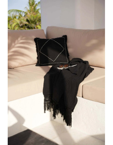 Housse de coussin Kasbah - Noir et blancBazar Bizar