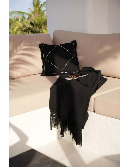 Housse de coussin Kasbah - Noir et blancBazar Bizar