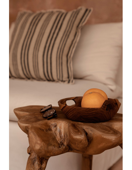 Housse de coussin ? rayures nordiques - Noir naturel - 50x50Bazar Bizar