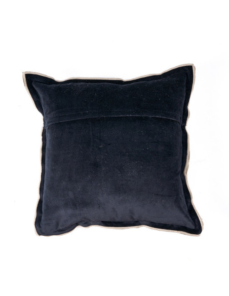 Housse de coussin ? rayures nordiques - Noir naturel - 50x50Bazar Bizar