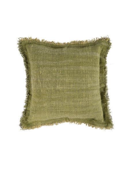 Housse de coussin ? franges jungle - VerteBazar Bizar