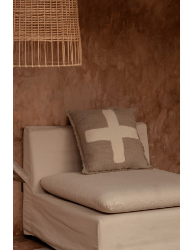 Housse de coussin Ivory Cross - Blanc naturel - 50x50Bazar Bizar