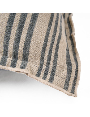 Housse de coussin ? rayures nordiques - Noir naturel - 50x50Bazar Bizar
