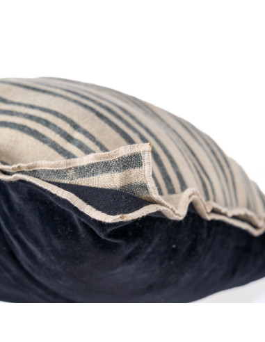 Housse de coussin ? rayures nordiques - Noir naturel - 50x50Bazar Bizar