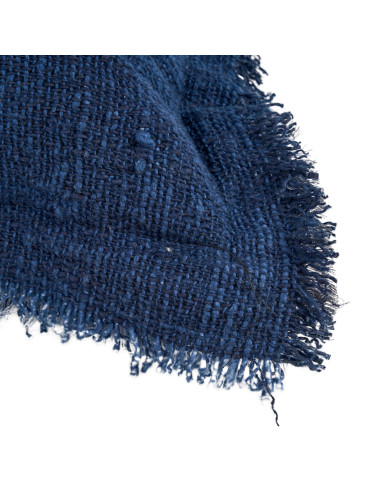 Housse de coussin ? franges azur - Bleu indienBazar Bizar
