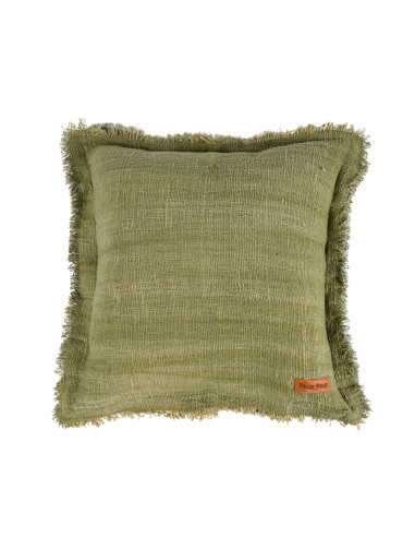 Housse de coussin ? franges jungle - VerteBazar Bizar