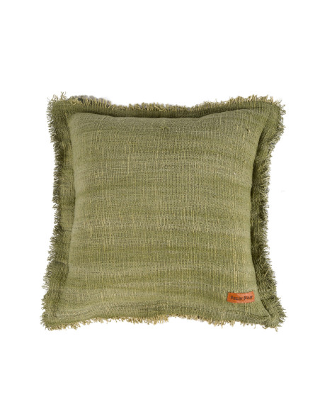 Housse de coussin ? franges jungle - VerteBazar Bizar