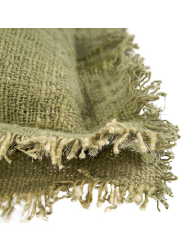 Housse de coussin ? franges jungle - VerteBazar Bizar