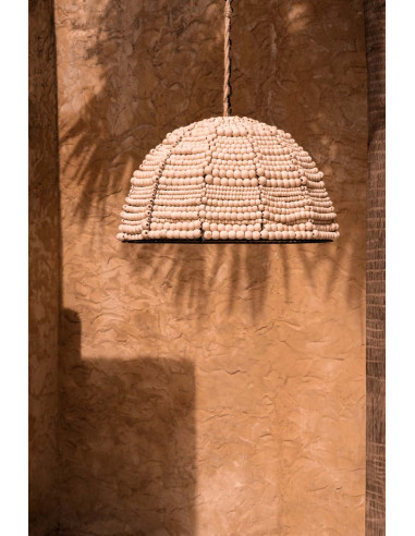 Pendentif en forme de d?me de perles en bois - NaturelBazar Bizar