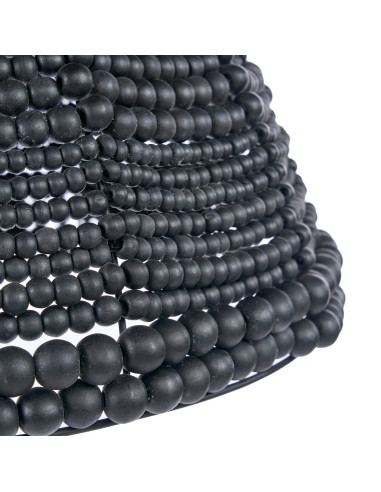 Pendentif en forme de d?me de perles en bois - NoirBazar Bizar