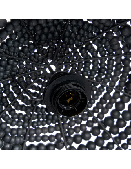 Pendentif en forme de d?me de perles en bois - NoirBazar Bizar