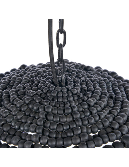 Pendentif en forme de d?me de perles en bois - NoirBazar Bizar