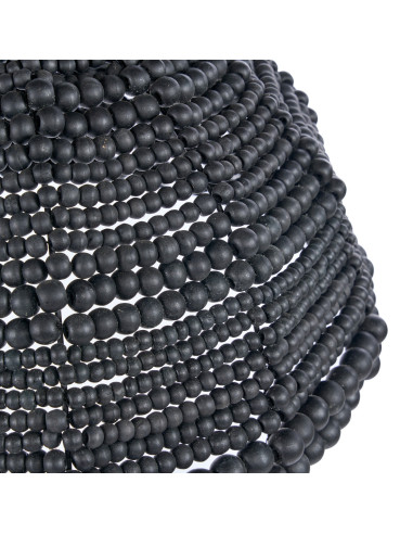 Pendentif en forme de d?me de perles en bois - NoirBazar Bizar