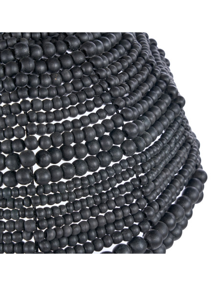 Pendentif en forme de d?me de perles en bois - NoirBazar Bizar