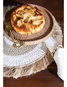 Set de table en raphia  seagrass - Naturel Blanc 2