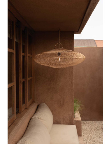 La lampe suspendue Macaron - Naturel - M