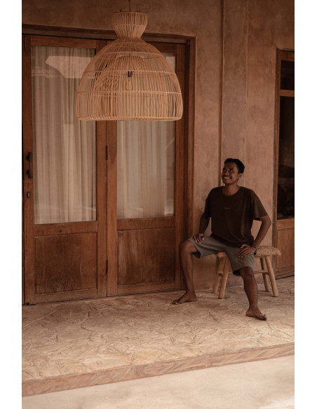 Pendentif fouet ? matcha - Naturel - LBazar Bizar