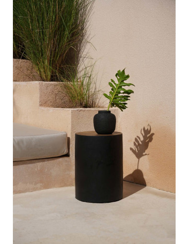 Tabouret/Table d'appoint Tribe - Naturel/noir