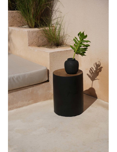 Tabouret/Table d'appoint Tribe - Naturel/noir