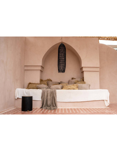 Tabouret/Table d'appoint Tribe - Naturel/noir