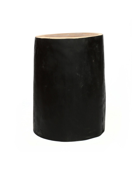 Tabouret/Table d'appoint Tribe - Naturel/noir