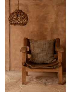Housse de coussin en lin grain? - Noir naturelBazar Bizar 2