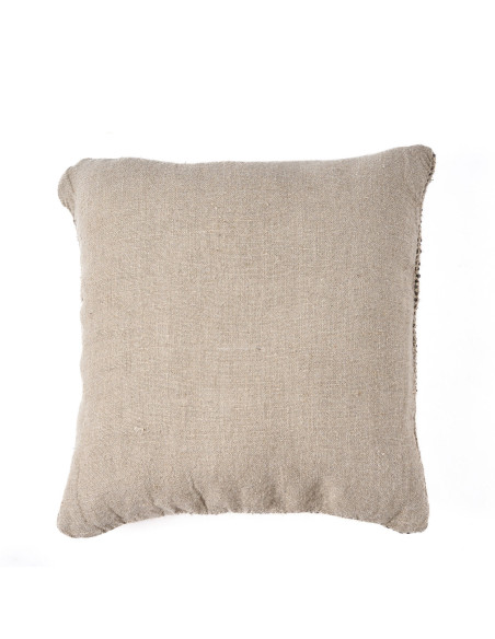 Housse de coussin en lin grain? - Noir naturelBazar Bizar