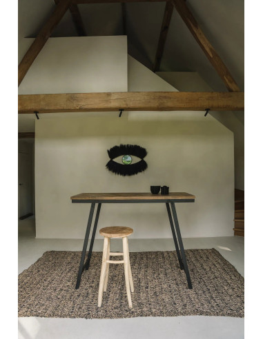 Le tapis en seagrass - Naturel Noir - 180x240