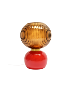 Lampe Adonis pm leopard rouge D20 H28cm opjet