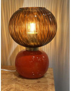 Lampe Adonis pm leopard rouge D20 H28cm opjet 2