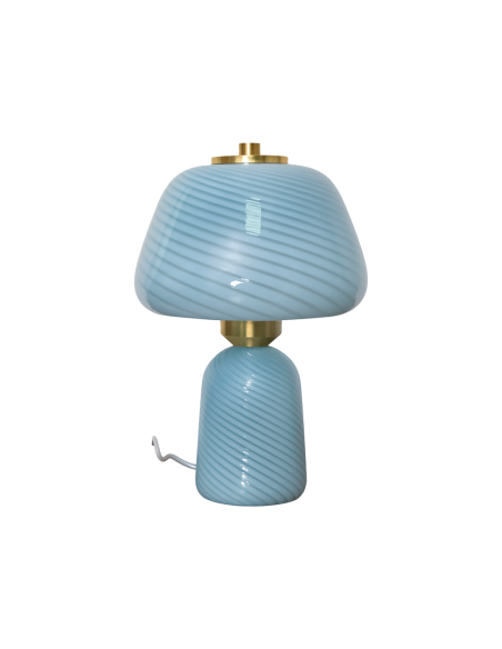 Lampe Appolon bleu H27cm opjet